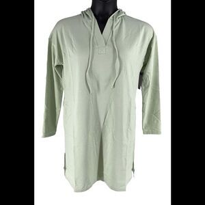 AnyBody Beach Wash Hooded Lounger with Pockets Green - Regular